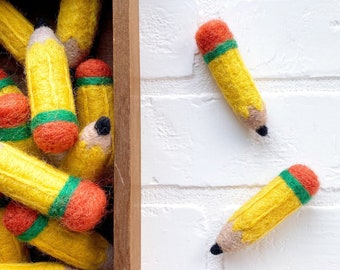 Felt Pencil | Back To School Tiered Tray Decor | Vase Filler, Table Scatter