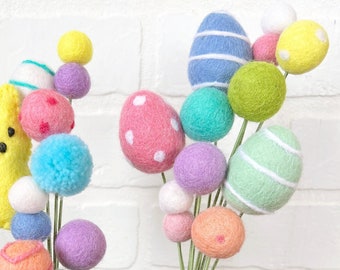 Pom Cluster | Hatch You Later | Easter Egg Springtime Pom Flower Bouquet