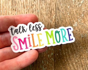 Talk Less Smile More Hamilton Inspired Vinyl Sticker | Laptop and Water Bottle Sticker Decal | Broadway Lover Gift