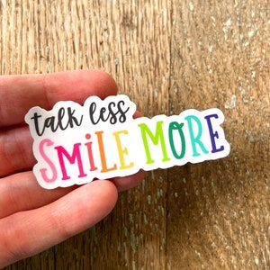 Talk Less Smile More Hamilton Inspired Vinyl Sticker | Laptop and Water Bottle Sticker Decal | Broadway Lover Gift