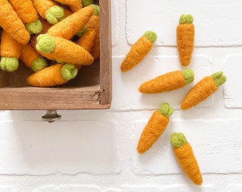 Mini Felt Carrot | Spring Summertime Easter Decor | Vase Filler, Table Scatter