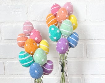 Pom Cluster | Pastel Rainbow Eggs | Easter Springtime Pom Flower Bouquet