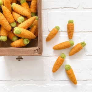 Mini Felt Carrot | Spring Summertime Easter Decor | Vase Filler, Table Scatter