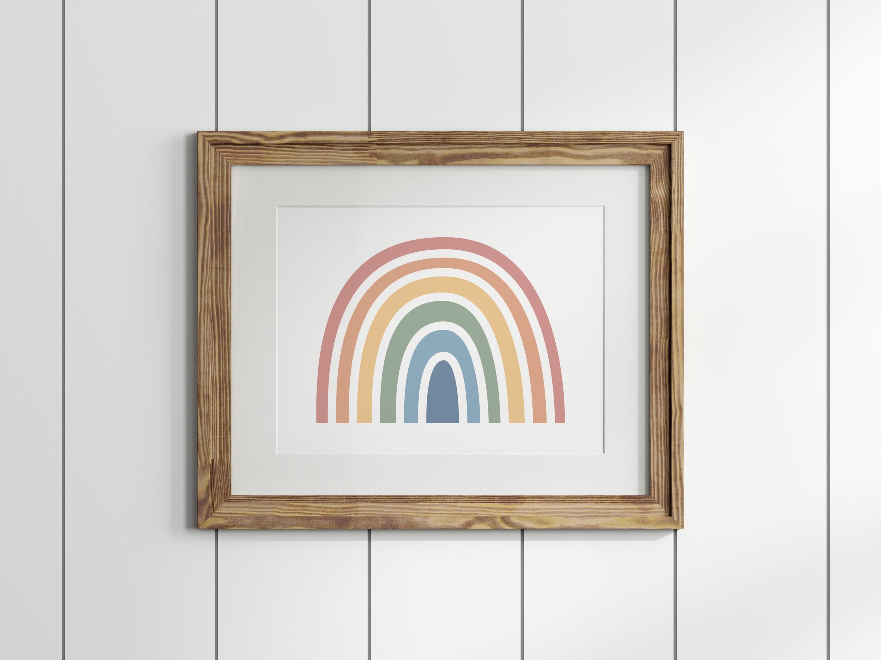 Muted Rainbow Art Print | Classroom Playroom Wall Art | the Honaker ...
