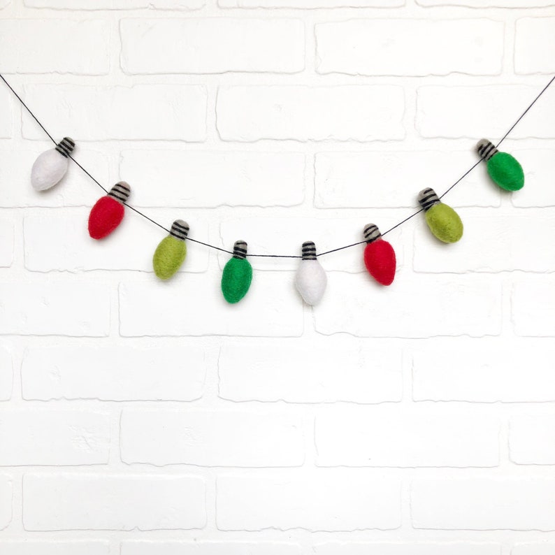 Griswold Family Christmas Felt Pom Bunting Whimsical Holiday image 1