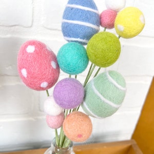 Pom Cluster Hatch You Later Easter Egg Springtime Pom Flower Bouquet image 3