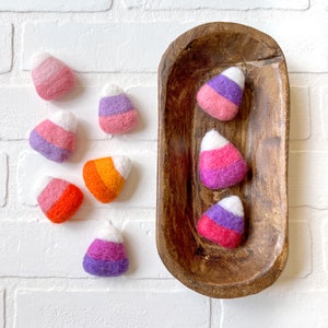 Felt Candy Corn | Mix and Match | Pink Purple Orange Fall Halloween Decor | Vase Filler, Table Scatter