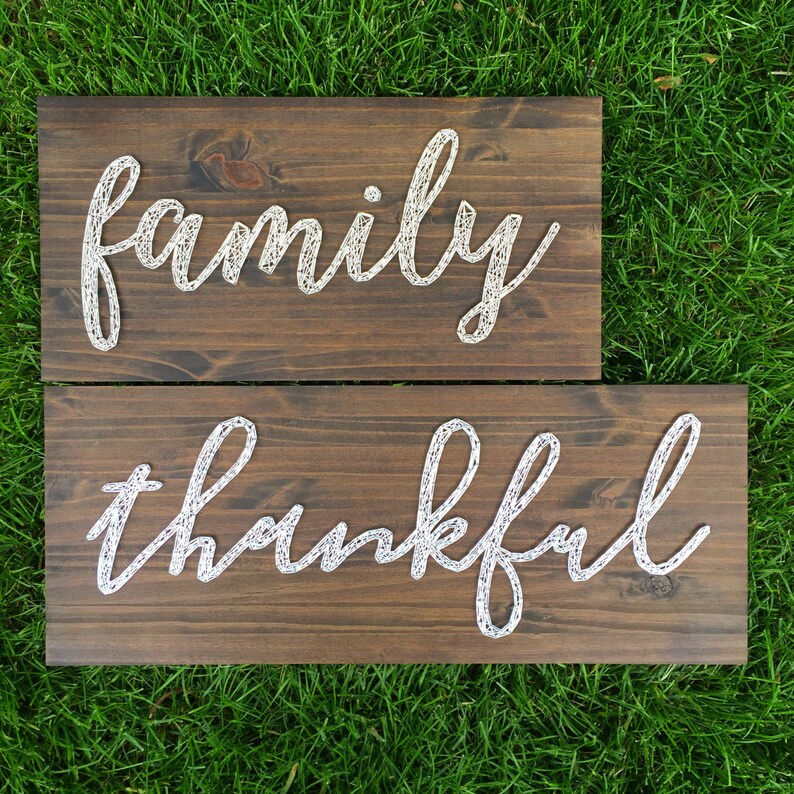 MADE TO ORDER String Art Script Family Sign Etsy