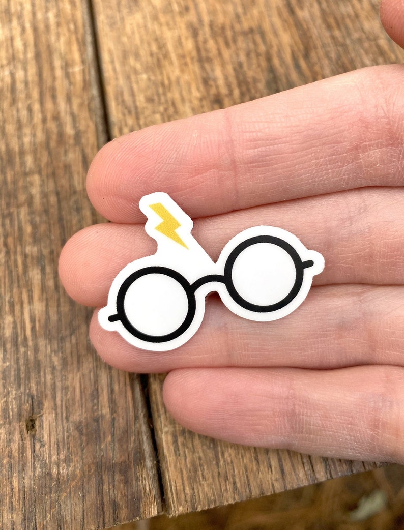 Itty Bitty Harry Potter Glasses Vinyl Sticker Laptop and Water Bottle Sticker Decal image 2