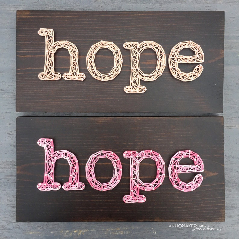 MADE TO ORDER String Art Hope Sign Etsy