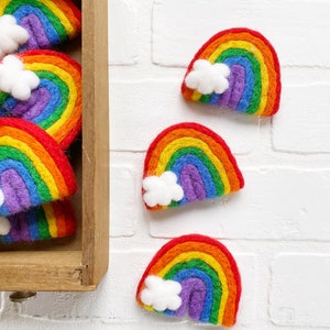 Lucky Charm Felt Rainbow Traditional Colored Rainbow St. Patricks Day Decor Vase Filler, Table Scatter, Tiered Tray Decor image 3