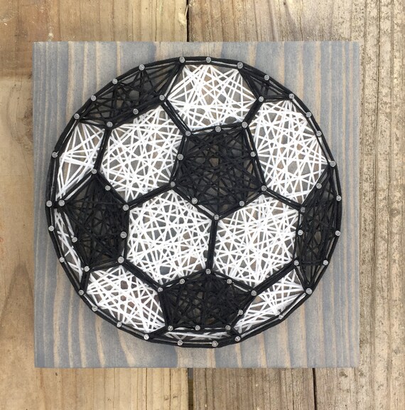 MADE TO ORDER String Art Small Soccer Ball Sign Etsy