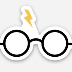 Itty Bitty Harry Potter Glasses Vinyl Sticker Laptop and Water Bottle Sticker Decal image 5