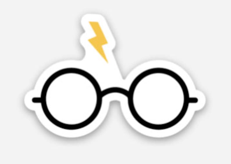 Itty Bitty Harry Potter Glasses Vinyl Sticker Laptop and Water Bottle Sticker Decal image 5