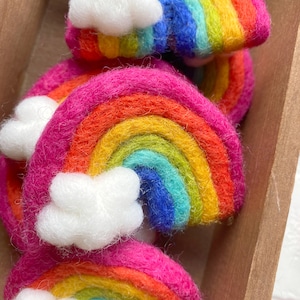 Radical Rainbow Felt Rainbow | Bright Colored Vase Filler, Table Scatter, Tiered Tray Decor