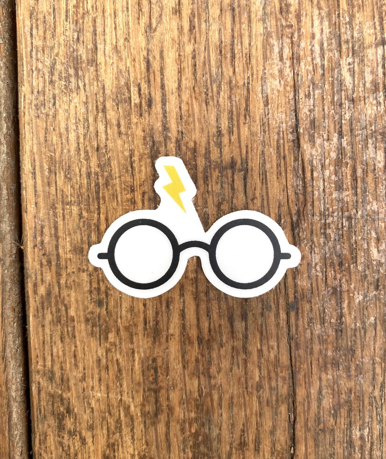 Itty Bitty Harry Potter Glasses Vinyl Sticker Laptop and Water Bottle Sticker Decal image 1