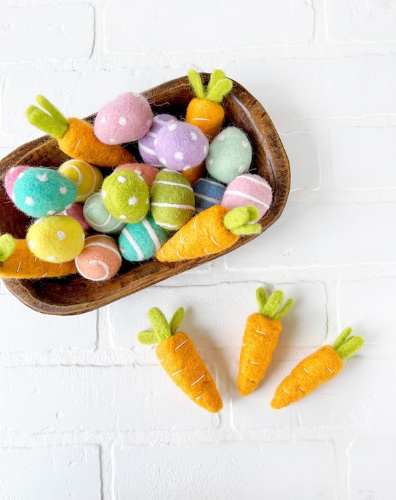 Large Felt Carrot | Spring Summertime Easter Decor | Vase Filler, Table Scatter