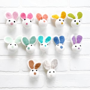 Mix + Match Felt Easter Bunny Head | Spring Rabbit Decor | Vase Filler, Table Scatter, Tiered Tray Decor