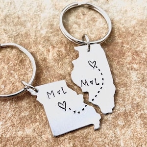 BESTER FREUND SCHLÜSSELANHÄNGER, Fernzustands-Schlüsselanhänger, bester Freund-Geschenk-Set mit zwei Zustandskarte-Schlüsselanhängern, Geschenk zum Weggehen