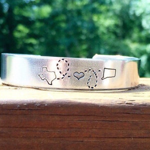 CUSTOM State to State CUFF Bracelet Choose Your States image 3