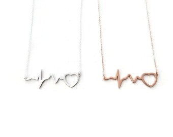 Verpleegkundige cadeau hartslag ketting EKG ketting hartslag ketting hartpuls ketting dokter cadeau sieraden RN cadeau moeders dag cadeau baas cadeau