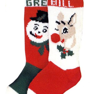 Custom Snowman or Reindeer Stocking