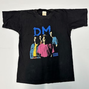 Vintage 90s DEPECHE MODE T-Shirt | Black | 100% Cotton | Front Print | Rare Collectible
