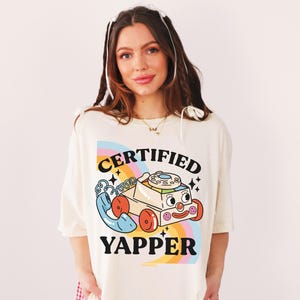 Certified Yapper Comfort Colors T-Shirt: Funny 90s Graphic Tee