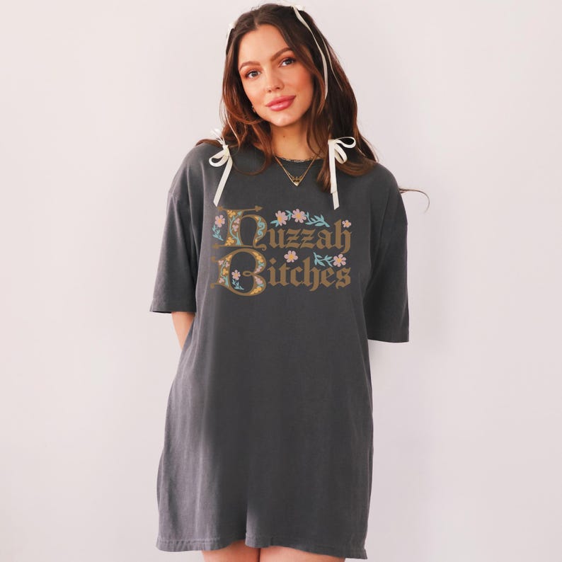 huzzah bitches funny medieval meme graphic tee on a comfort color t-shirt available in plus sizes and gender neutral