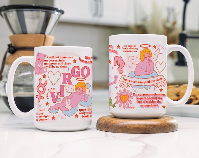 Virgo Zodiac Funny Coffee Mug: Retro Tea Cup Gift
