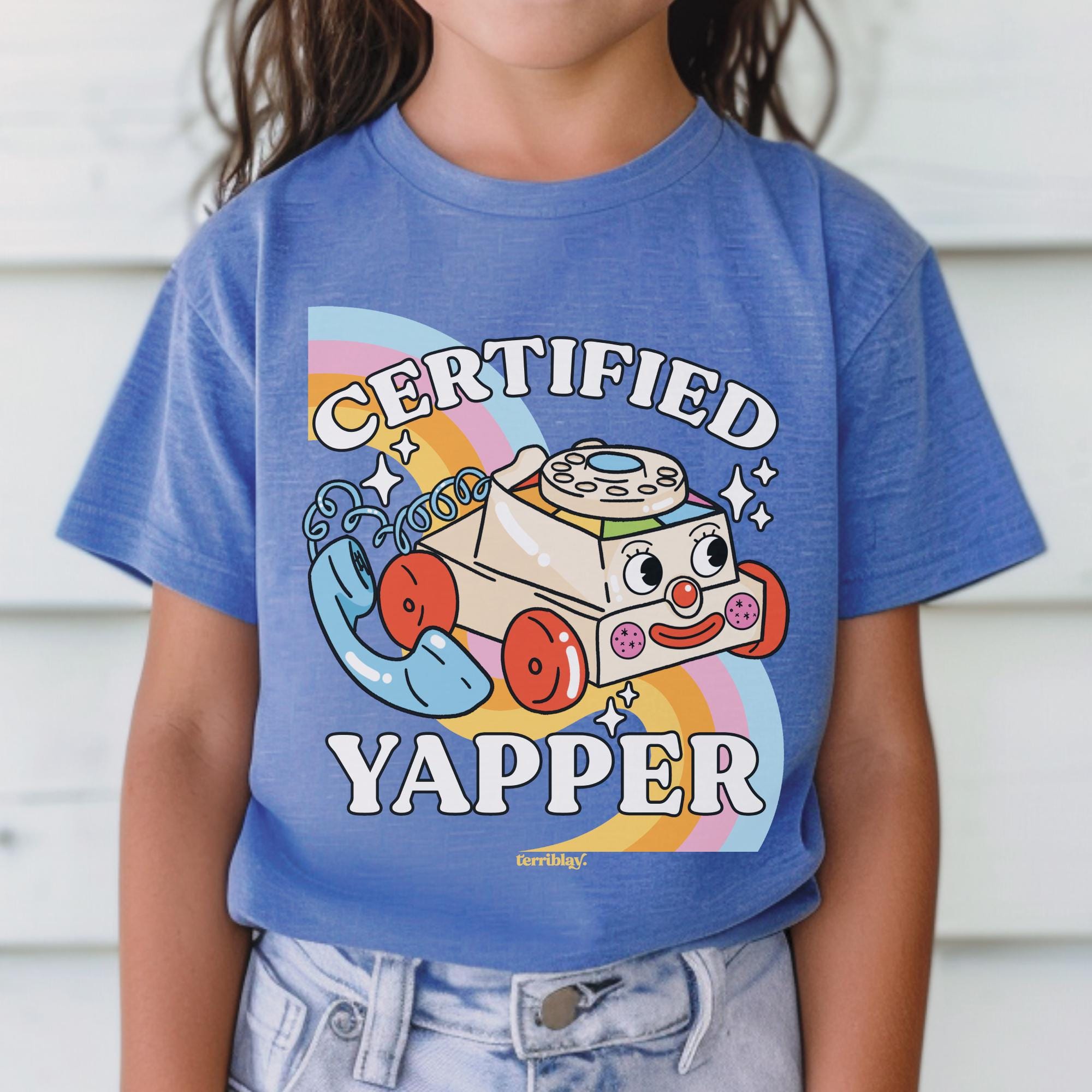 Certified Yapper Toddler T-shirt: Funny Kids Graphic Tee, Bella Canvas ...