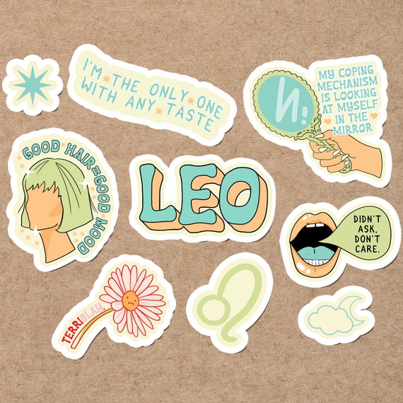 Funny Leo Zodiac Vinyl Sticker Sheet - Etsy