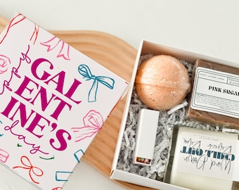 SPA Self care Gift box, Personalized Birthday Gift idea for Galentine's Day Gift, Spa Gift for Her, Valentine's Day Bath fizz and Soap Set