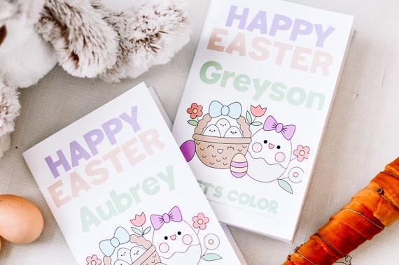 Personalized Easter Coloring Book: Custom Bunny Activity Book