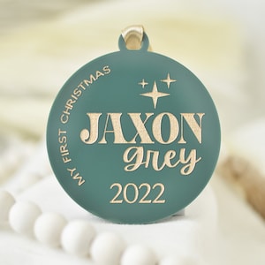 Personalized Baby's First Christmas Ornament BABY GIFT Newborn Gift Custom ACRYLIC Name Ornament for Baby's First Christmas Gift for Parents