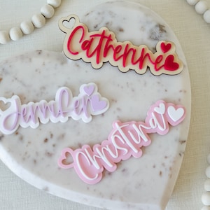 Personalized Name Valentine&#39;s Day Gift Tag for Basket Gift Tag Heart Gift Tag for Valentines day Custom Name Tag Galentine&#39;s Day gift tag