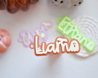 Personalized Halloween Bag Tag: Glow in the Dark Acrylic Boo Basket Tag