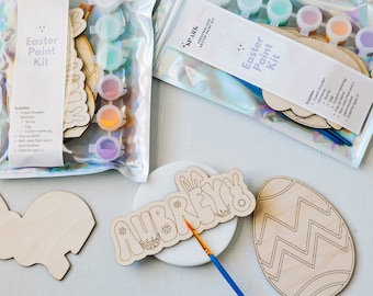 Personalized Easter Wood Paint Kit: DIY Craft Set