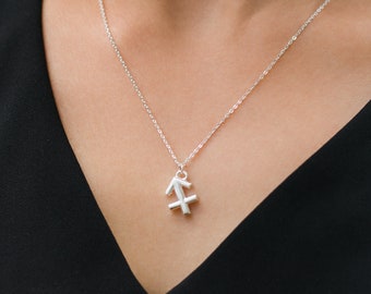 Silver Zodiac Necklace, Horoscope Necklace, Astrology Necklace, A Gift for Her