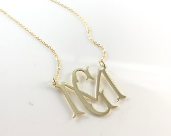 Luxury Handcrafted Blossom Monogram Necklace, Personalize Yours!