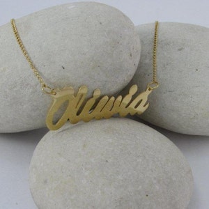 Name Necklace, Women&#39;s Name Pendant, Name Necklace Handmade Gold Plated, Gold Jewelry For Women, Gift For Her, Personalized Jewelry, Great!