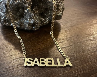 Personalized Mini Block Nameplate Choker Necklace