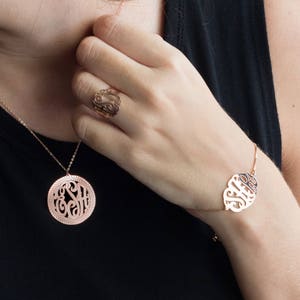 Sterling Silver Monogram GIFT SET! Necklace, Ring, and Bracelet. All Personalized!