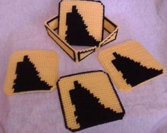 Conjunto de padrão de montanha-russa de lona de plástico Wolf