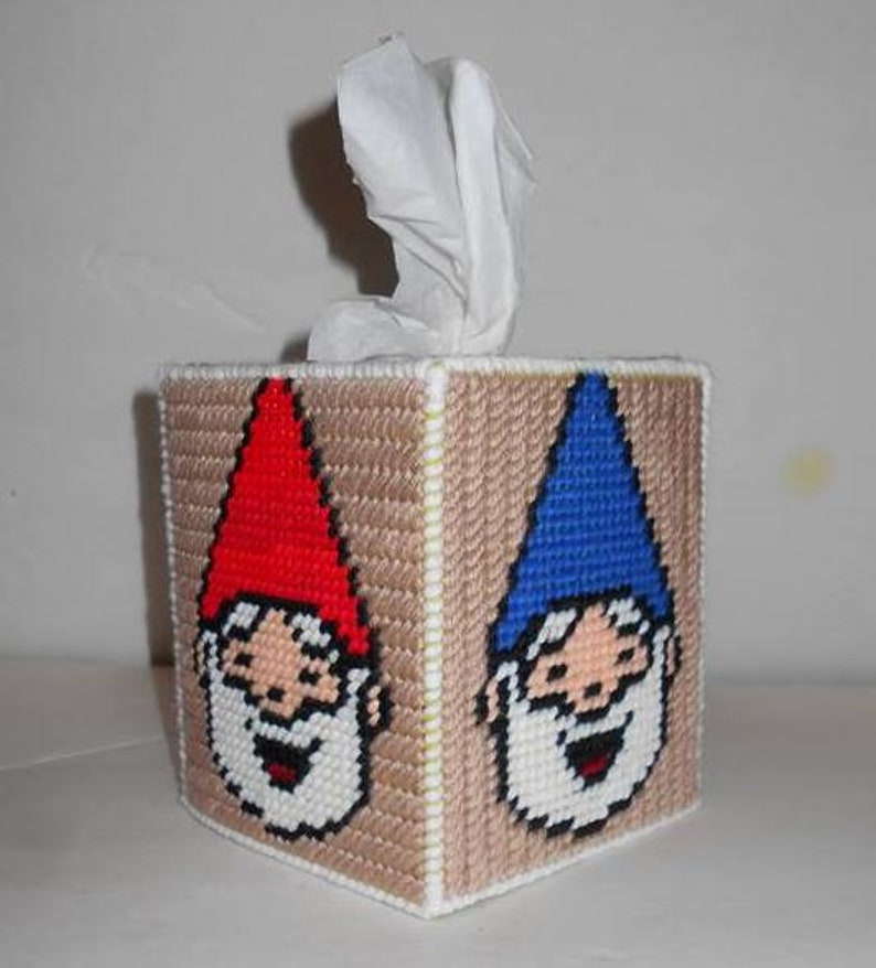 Gnome Tissue Box Cover Plastic Canvas Pattern Etsy