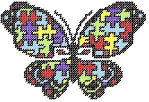 Awareness Butterfly Plastic Canvas Pattern - Etsy