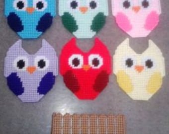 Conjunto de padrão de tela de plástico para montanha-russa de coruja