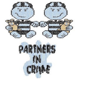 Partners In Crime Plastic Canvas Pattern Sign