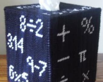 Wiskundeweefsel Box Cover Plastic Canvas Patroon