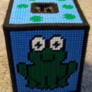 Frog Tissue Box Plastic Canvas Pattern
